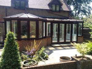 P shaped conservatory