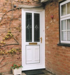 Decorative glass doors