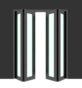 Folding glass doors