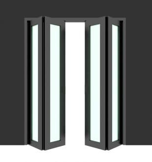 Folding glass doors