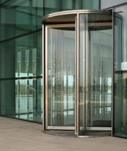 Glass revolving doors