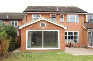 Extension with patio door